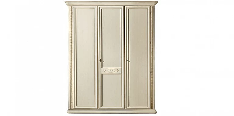 Ντουλάπα τρίφυλλη vintage SIENA εκρού (SIEN3) ΝΤΟΥΛΑΠΕΣ 