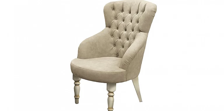 Καπιτονέ πολυθρόνα εκρού Ιταλίας (SIENA )