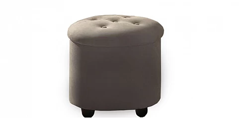 Σκαμπό υπνοδωματίου κυλινδρικό γκρι NOSTALGIA (NOST4)