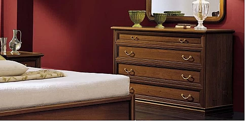 Συρταριέρα δαπέδου Ιταλική NOSTALGIA σε φινίρισμα καρυδιάς (NOST)