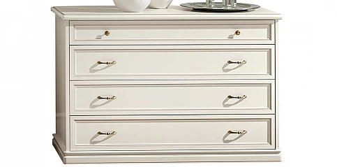 Συρταριέρα δαπέδου σε λευκή πατίνα Ιταλική NOSTALGIA (RIK2)