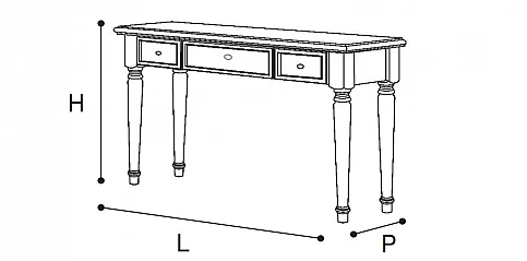 Γραφειάκι κλασικό σε λευκή πατίνα NOSTALGIA (NOST1)