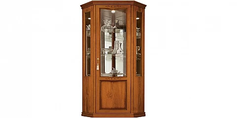 Γωνιακή βιτρίνα Ιταλίας NOSTALGIA καρυδί (NOS2)