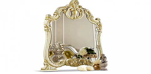 Καθρέφτης κλασικός μικρός εκρού LEONARDO (LEO1)