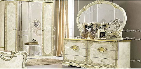 Καθρέφτης μεγάλος κλασικός εκρού LEONARDO (LEO2)