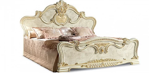 Σετ κρεβάτι διπλό Ιταλίας εκρού LEONARDO (LEON-SET)