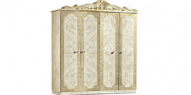 Ντουλάπα τετράφυλλη κλασική LEONARDO (LEO4) ΝΤΟΥΛΑΠΕΣ