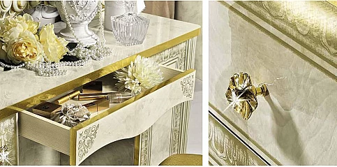 Τουαλέτα κρεβατοκάμαρας κλασική εκρού LEONARDO (LEON)