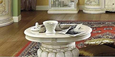 Τραπεζάκι πλαϊνό εκρού LEONARDO (LEON4)