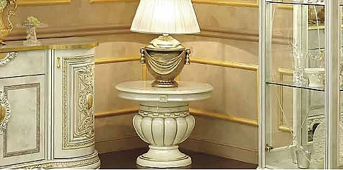 Τραπεζάκι πλαϊνό εκρού LEONARDO (LEON4)