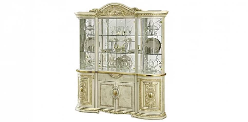 Βιτρίνα κλασική τετράφυλλη εκρού LEONARDO (LEON4)