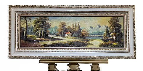 Χειροποίητος πίνακας ζωγραφικής με κορνίζα "Τοπίο" (0001D)