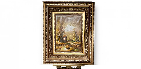 Χειροποίητος πίνακας ζωγραφικής με κορνίζα "Τοπίο" (0007A111)