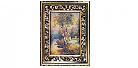 Χειροποίητος πίνακας ζωγραφικής με κορνίζα "Τοπίο" (0007A20)