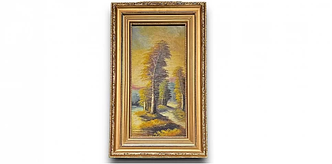 Χειροποίητος πίνακας ζωγραφικής με κορνίζα "Φύση" (0008A10)