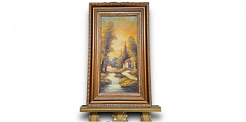 Χειροποίητος πίνακας ζωγραφικής με κορνίζα "Φύση" (0008A20)