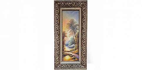 Χειροποίητος πίνακας ζωγραφικής με κορνίζα "Φύση" (0008A22)