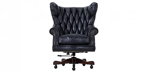 Περιστρεφόμενη Δερμάτινη Πολυθρόνα Γραφείου από Γνήσιο Δέρμα (42BB)