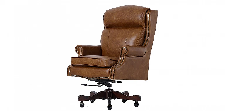 Περιστρεφόμενη δερμάτινη πολυθρόνα (43CI) ΠΟΛΥΘΡΟΝΑ ΓΡΑΦΕΙΟΥ