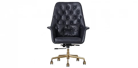 Περιστρεφόμενη δερμάτινη πολυθρόνα (18AS)