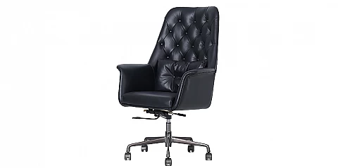 Περιστρεφόμενη δερμάτινη πολυθρόνα (18MA)