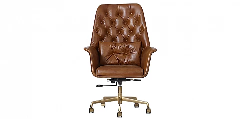 Περιστρεφόμενη δερμάτινη πολυθρόνα (18CI)