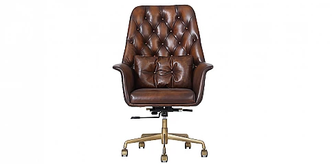 Περιστρεφόμενη δερμάτινη πολυθρόνα (18RB)