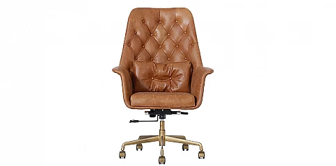 Περιστρεφόμενη δερμάτινη πολυθρόνα (18LV)