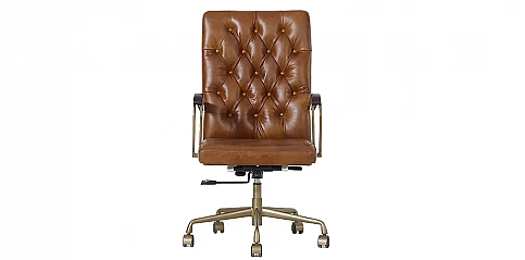 Περιστρεφόμενη δερμάτινη πολυθρόνα (02CI)