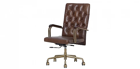 Περιστρεφόμενη δερμάτινη πολυθρόνα (02GE)