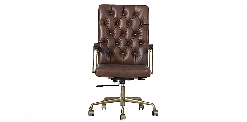 Περιστρεφόμενη δερμάτινη πολυθρόνα (02GE)