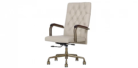 Περιστρεφόμενη δερμάτινη πολυθρόνα (02VA)