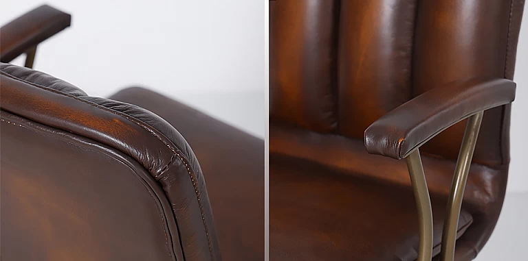 Περιστρεφόμενη δερμάτινη πολυθρόνα (03RB) ΠΟΛΥΘΡΟΝΑ ΓΡΑΦΕΙΟΥ