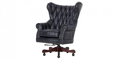 Περιστρεφόμενη δερμάτινη πολυθρόνα (42AS)