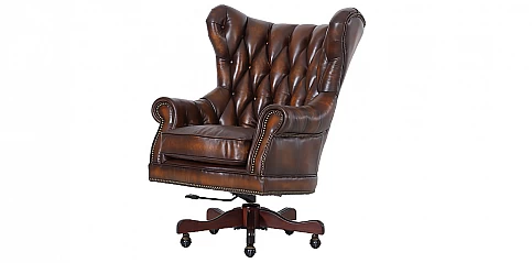 Περιστρεφόμενη δερμάτινη πολυθρόνα (42RB)