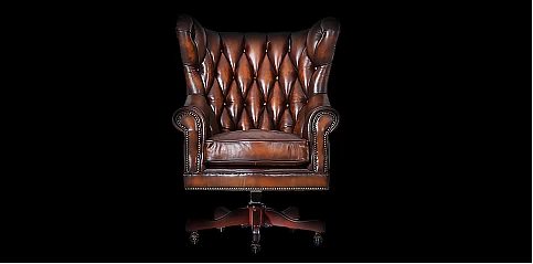 Περιστρεφόμενη δερμάτινη πολυθρόνα (42RB)