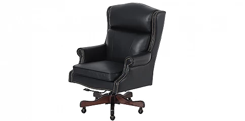 Περιστρεφόμενη δερμάτινη πολυθρόνα (43MA)