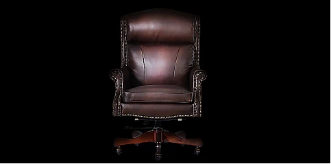 Περιστρεφόμενη δερμάτινη πολυθρόνα (43MR)