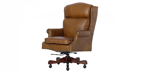 Περιστρεφόμενη δερμάτινη πολυθρόνα (43MO)