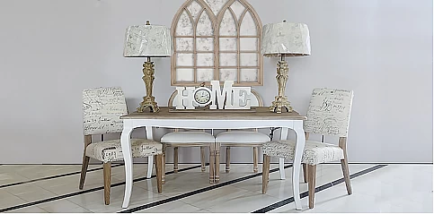 Τραπέζι τραπεζαρίας ντεκαπέ (4609)