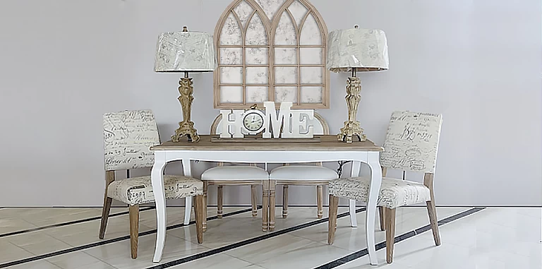 Τραπέζι τραπεζαρίας ντεκαπέ (4609)-ΤΡΑΠΕΖΙA ΤΡΑΠΕΖΑΡΙΑΣ