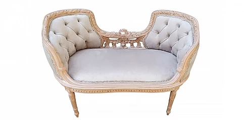 Χειροποίητος Καναπές Louis XV με Βελούδινη Υφή (PR04)