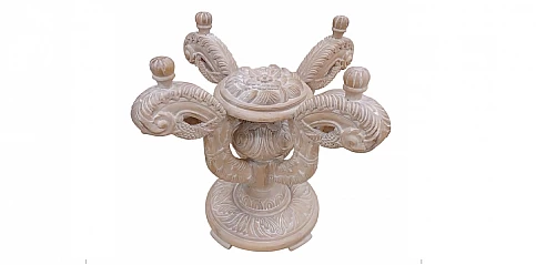 Τραπέζι τραπεζαρίας με ξυλόγλυπτη βάση (D001)