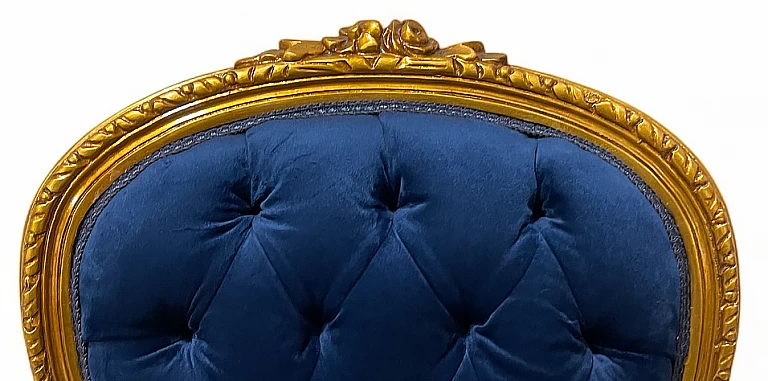 Πολυθρόνα κλασική σε Γαλλικό στυλ (X024BL) ΠΟΛΥΘΡΟΝΕΣ ΚΛΑΣΙΚΕΣ LOUIS XV