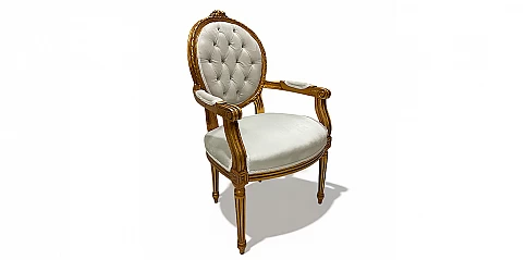 Λουϊ Κένζ πολυθρόνα κλασική σε Γαλλικό στυλ (X27A)