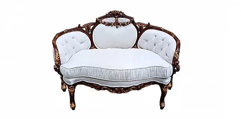 Πολυτελές καναπεδάκι εποχής Λουί Κένζ (K21A)