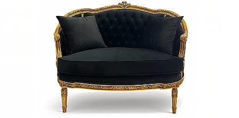 Καναπές Μπαρόκ με Βελούδινη Επένδυση – Στυλ Louis Quinze (X016)