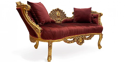Καναπές Μπαρόκ με Βελούδινη Επένδυση – Στυλ Louis Quinze (X020)