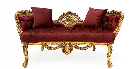 Καναπές Μπαρόκ με Βελούδινη Επένδυση – Στυλ Louis Quinze (X020)