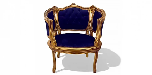 Πολυθρονάκι κλασικό-ημικυκλικό σε Γαλλικό στυλ (X017) 